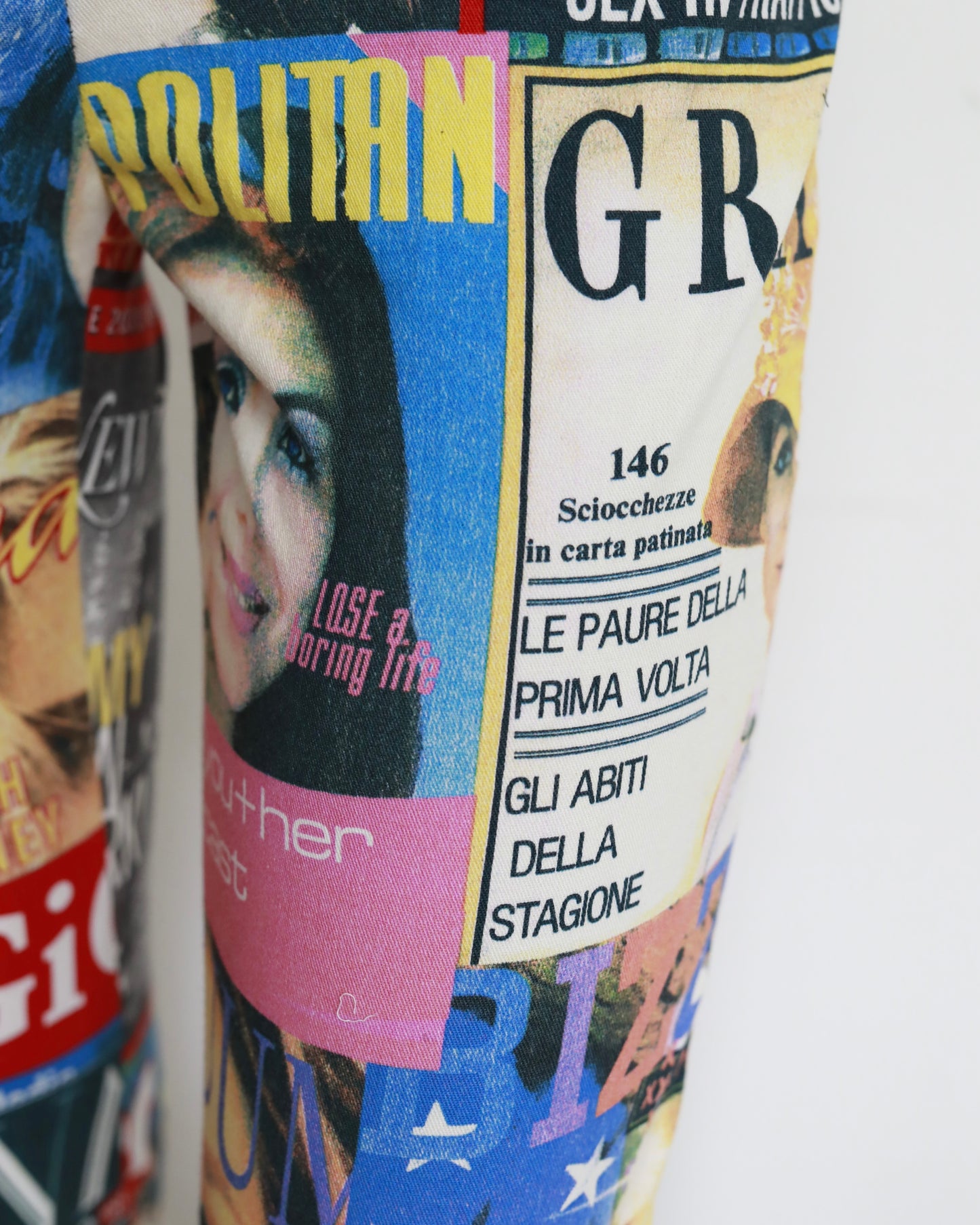 SS 2001 Iconic Dolce & Gabbana magazine print trousers