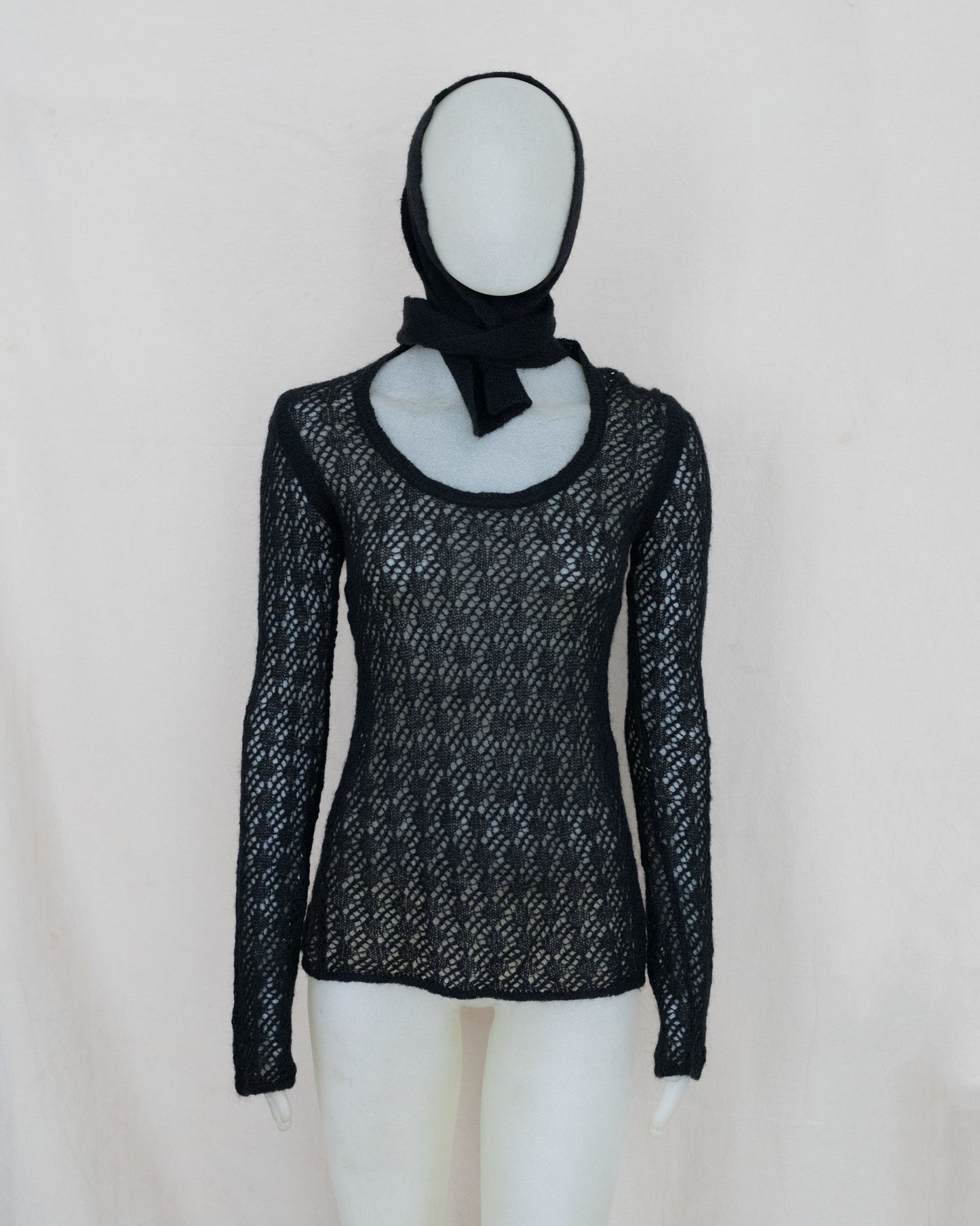 Dolce & Gabbana Wool Pullover with built in Scarf