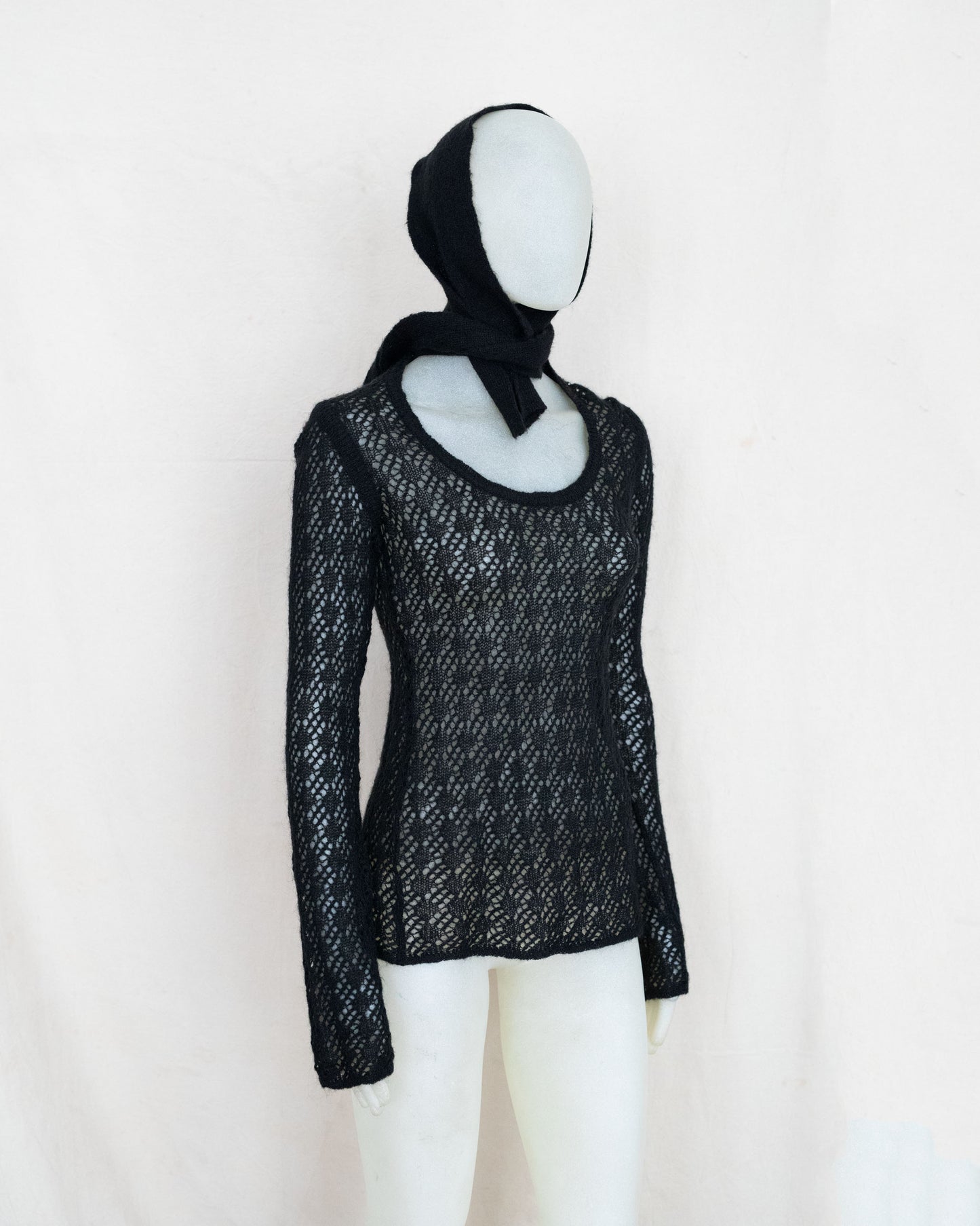 Dolce & Gabbana Wool Pullover with built in Scarf