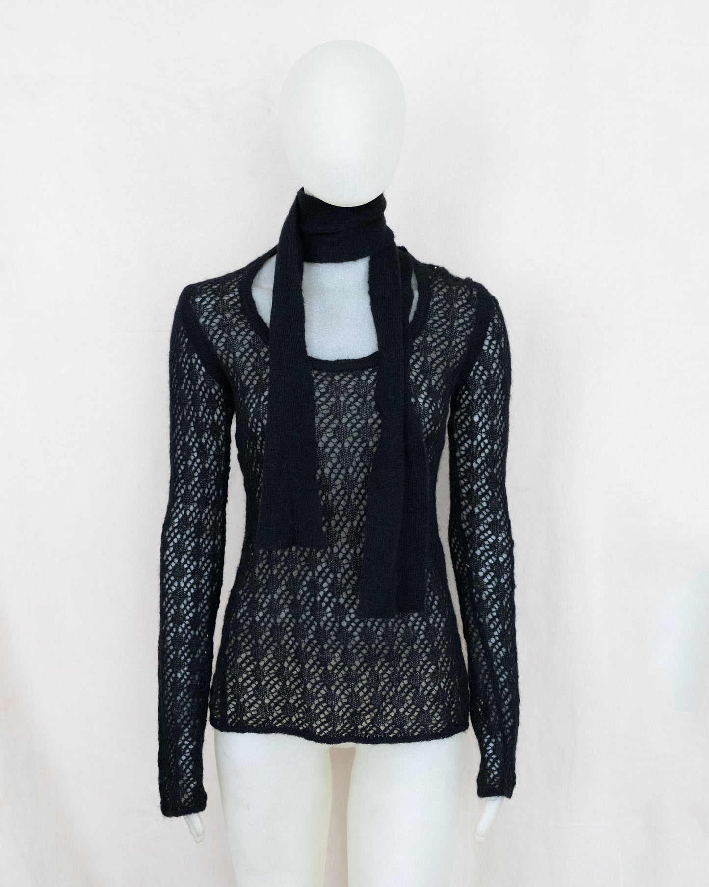 Dolce & Gabbana Wool Pullover with built in Scarf