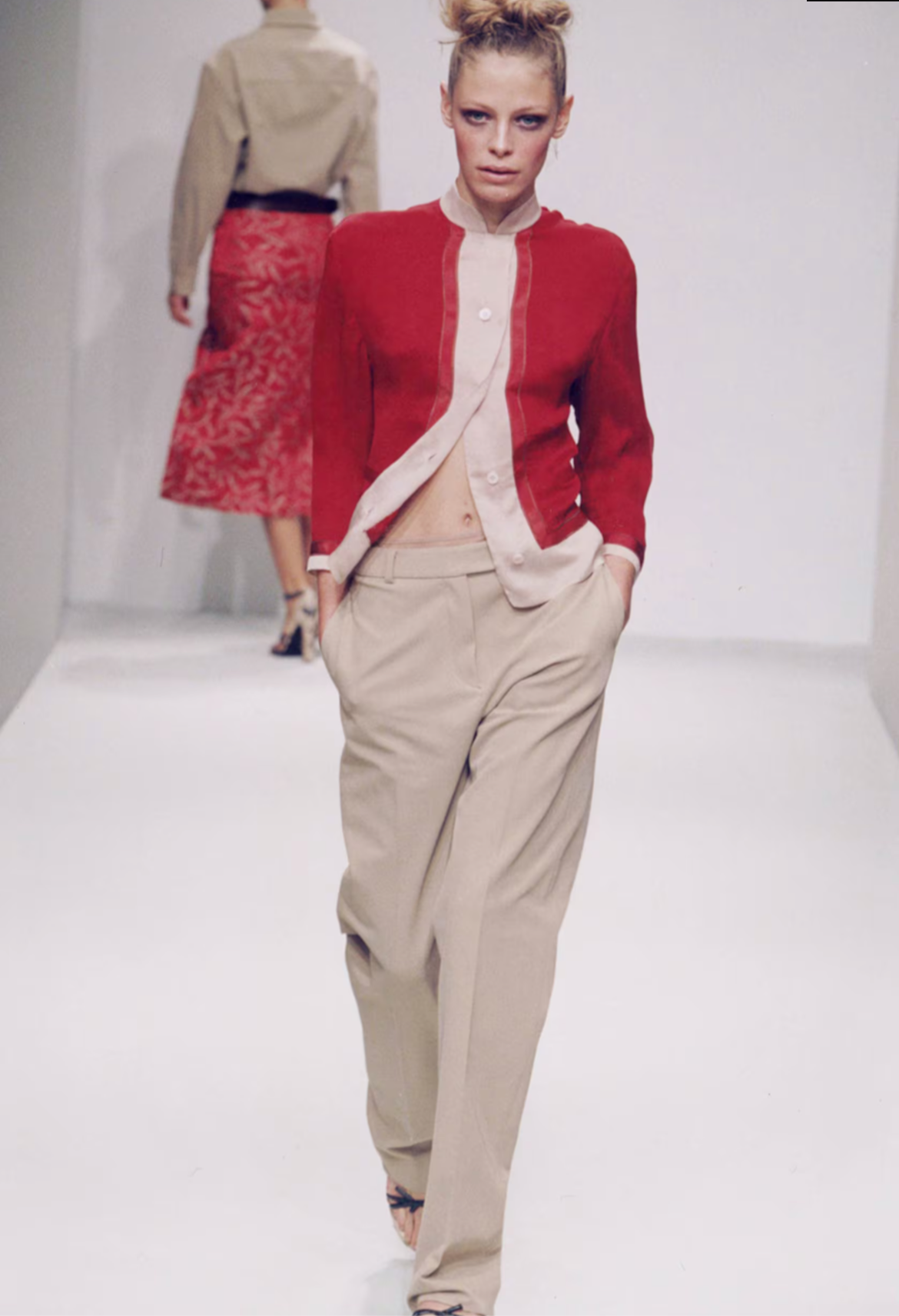 Prada Spring 1997 runway silk blouse