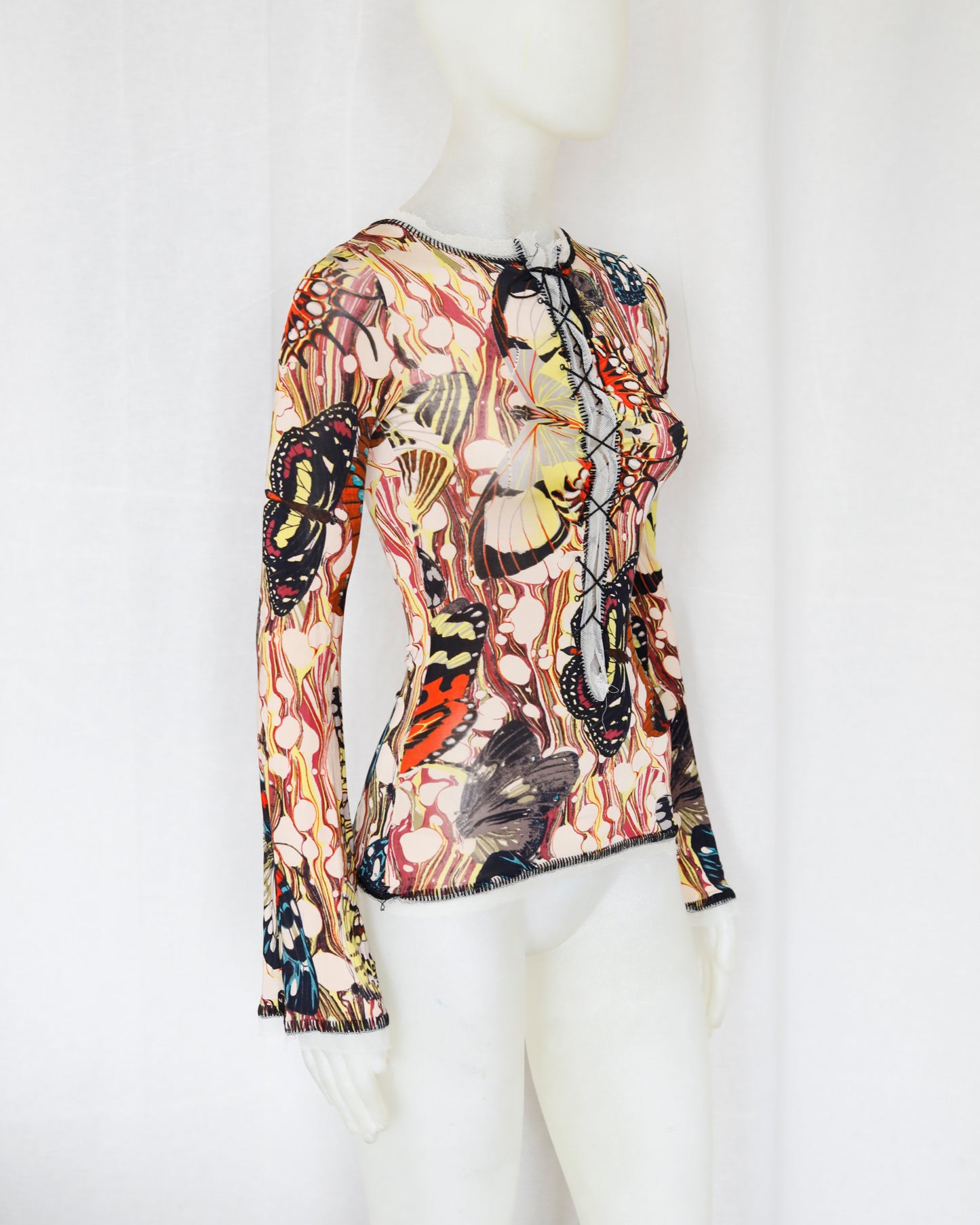 Jean Paul Gaultier Spring 2003 butterfly top with lacing