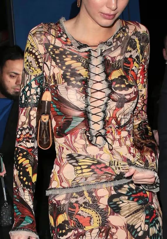 Jean Paul Gaultier Spring 2003 butterfly top with lacing