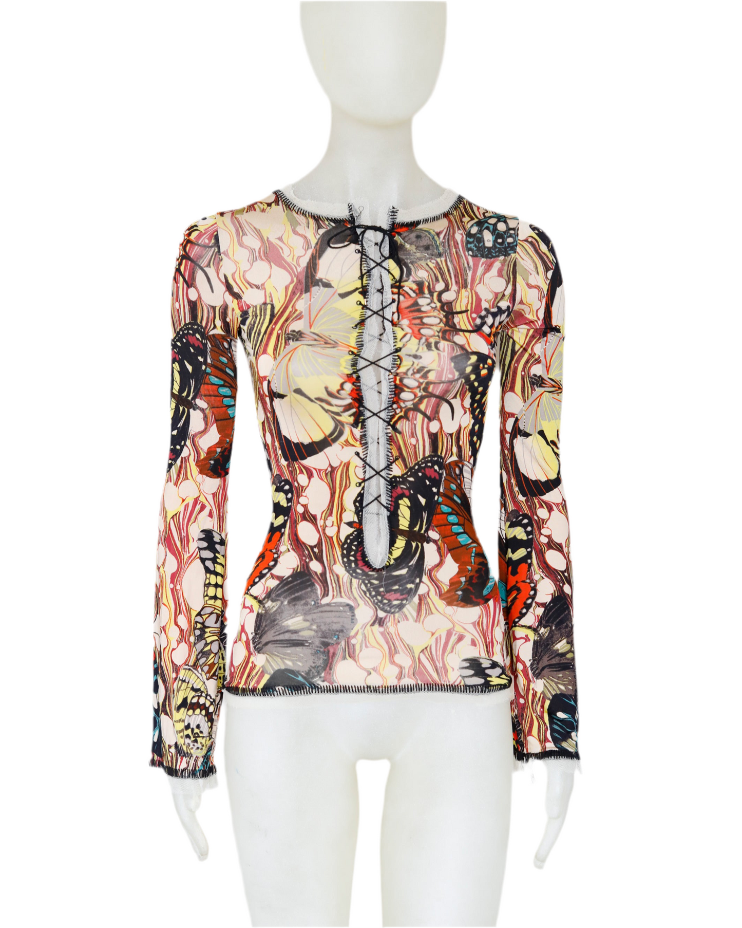 Jean Paul Gaultier Spring 2003 butterfly top with lacing