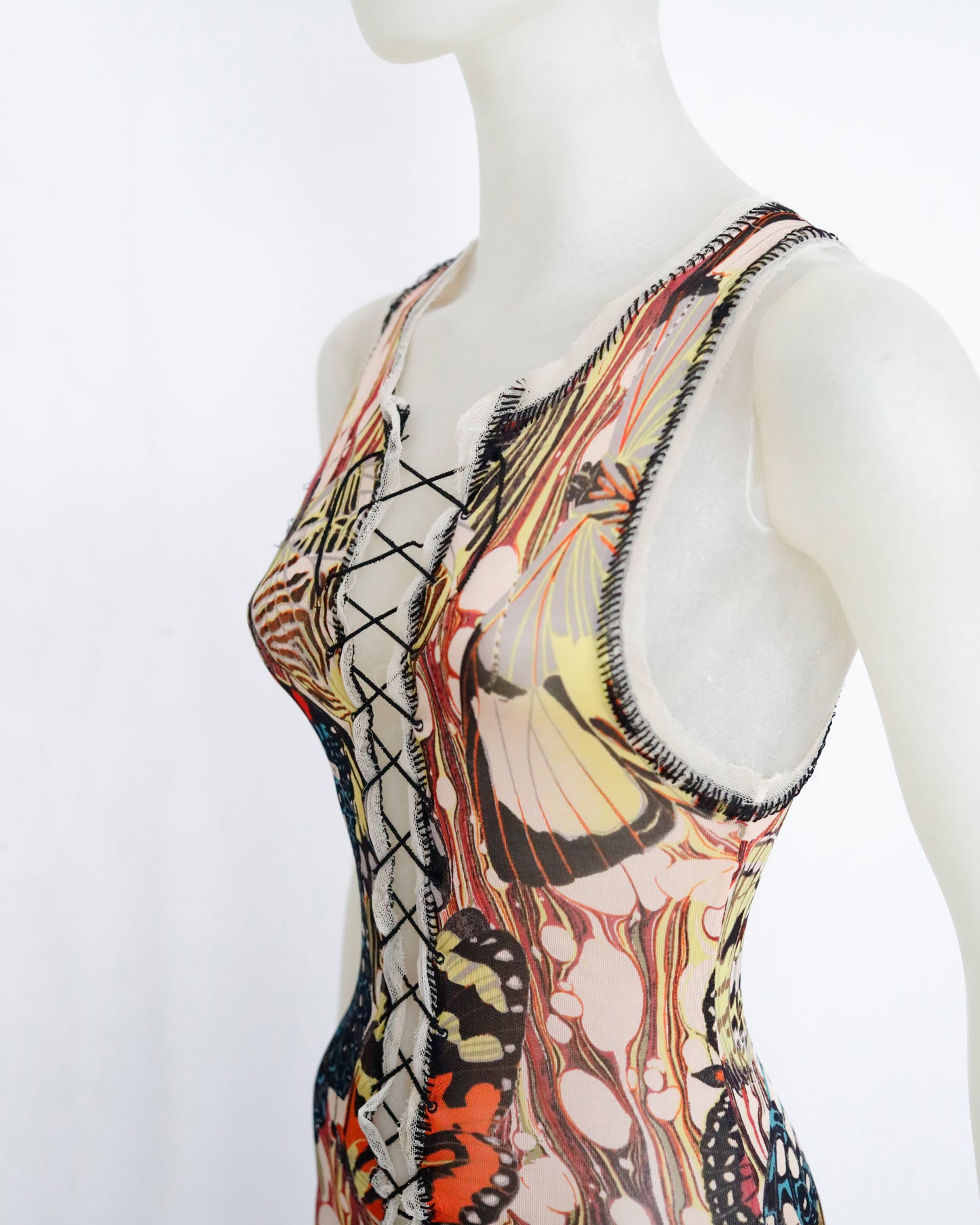 The Original Jean Paul Gaultier SS 2003 sleeveless ‚butterfly‘ dress