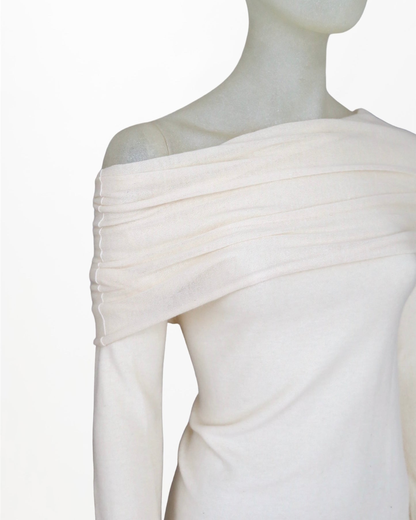 Vintage Cashmere off-the-shoulder dress