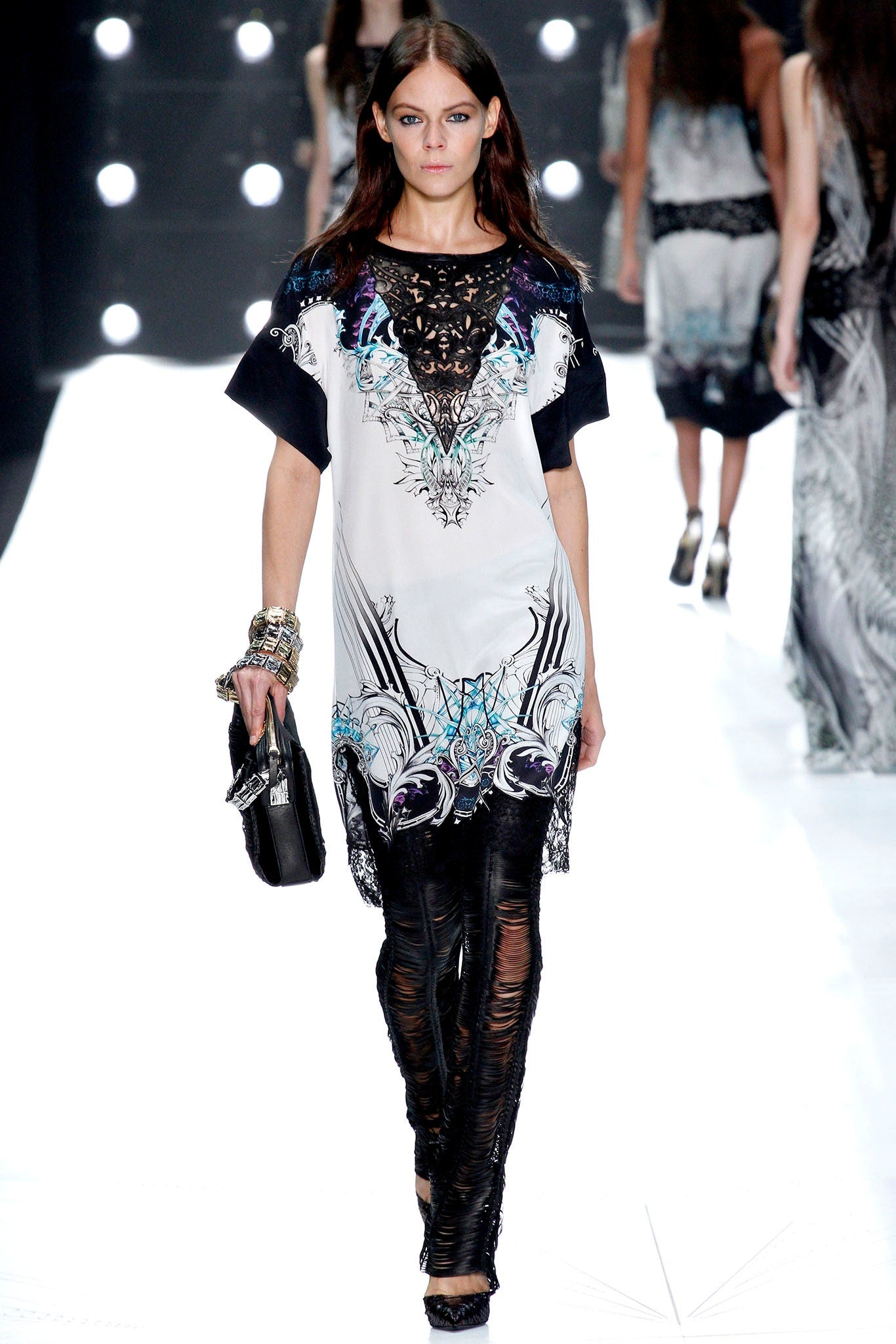 Roberto Cavalli Fall 2013 Leather Pants with cutouts