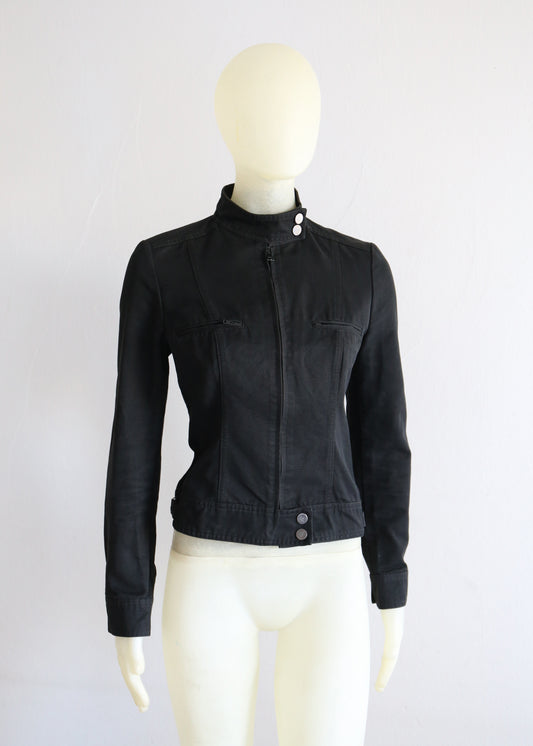 Gucci Tom Ford Spring 1999 Denim Moto Jacket