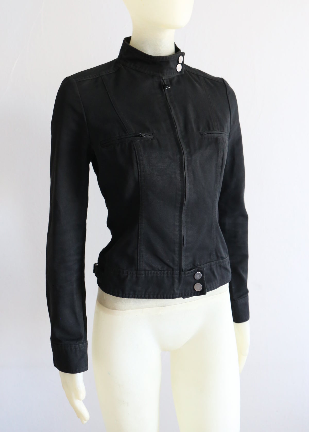 Gucci Tom Ford Spring 1999 Denim Moto Jacket