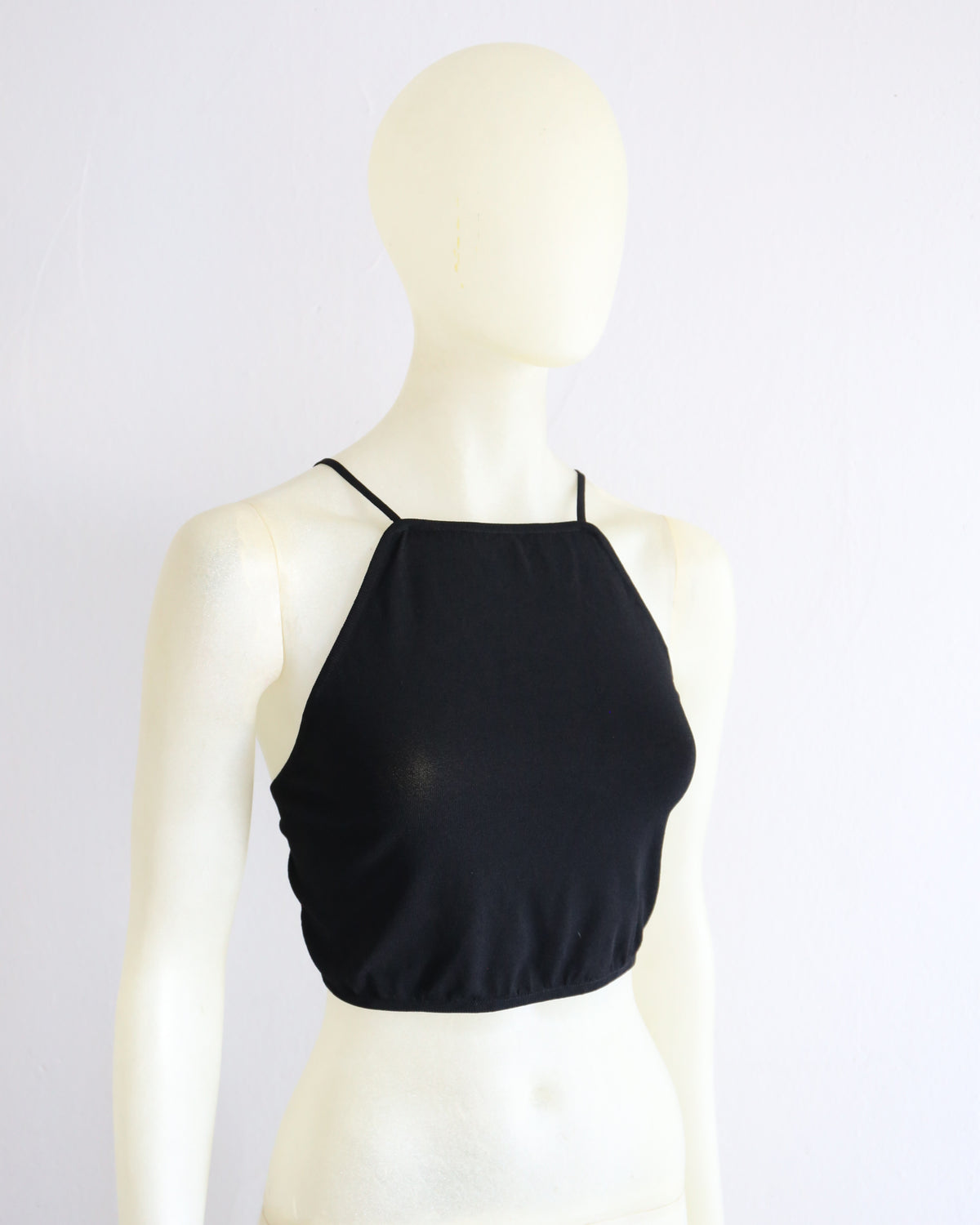Spring 1998 Gucci Tom Ford Runway Black Backless Crop Top