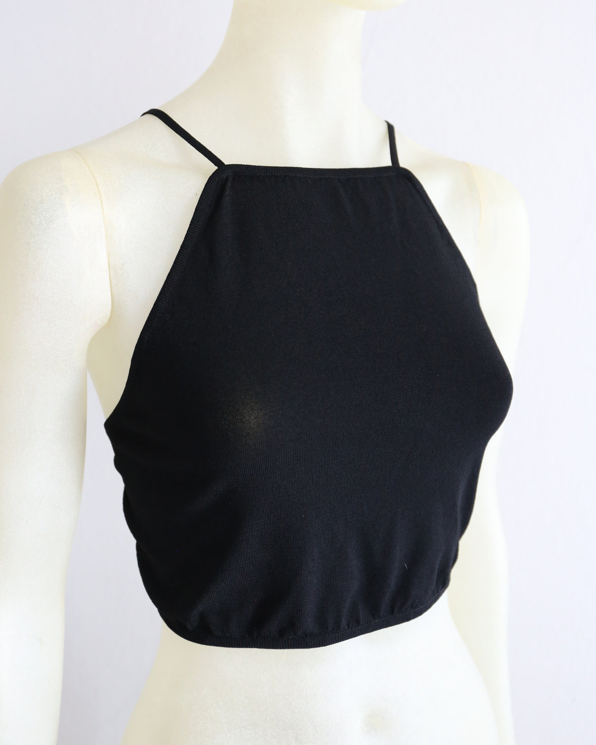 Spring 1998 Gucci Tom Ford Runway Black Backless Crop Top