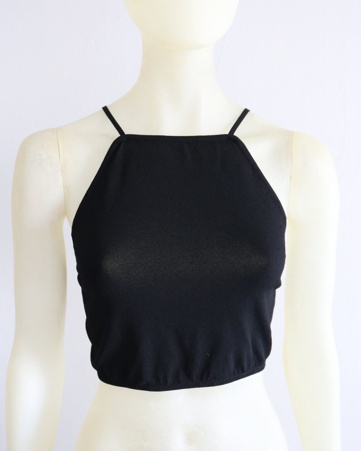 Spring 1998 Gucci Tom Ford Runway Black Backless Crop Top