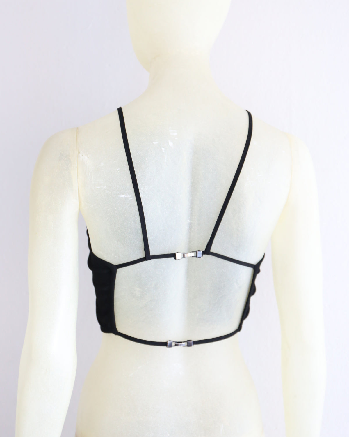 Spring 1998 Gucci Tom Ford Runway Black Backless Crop Top