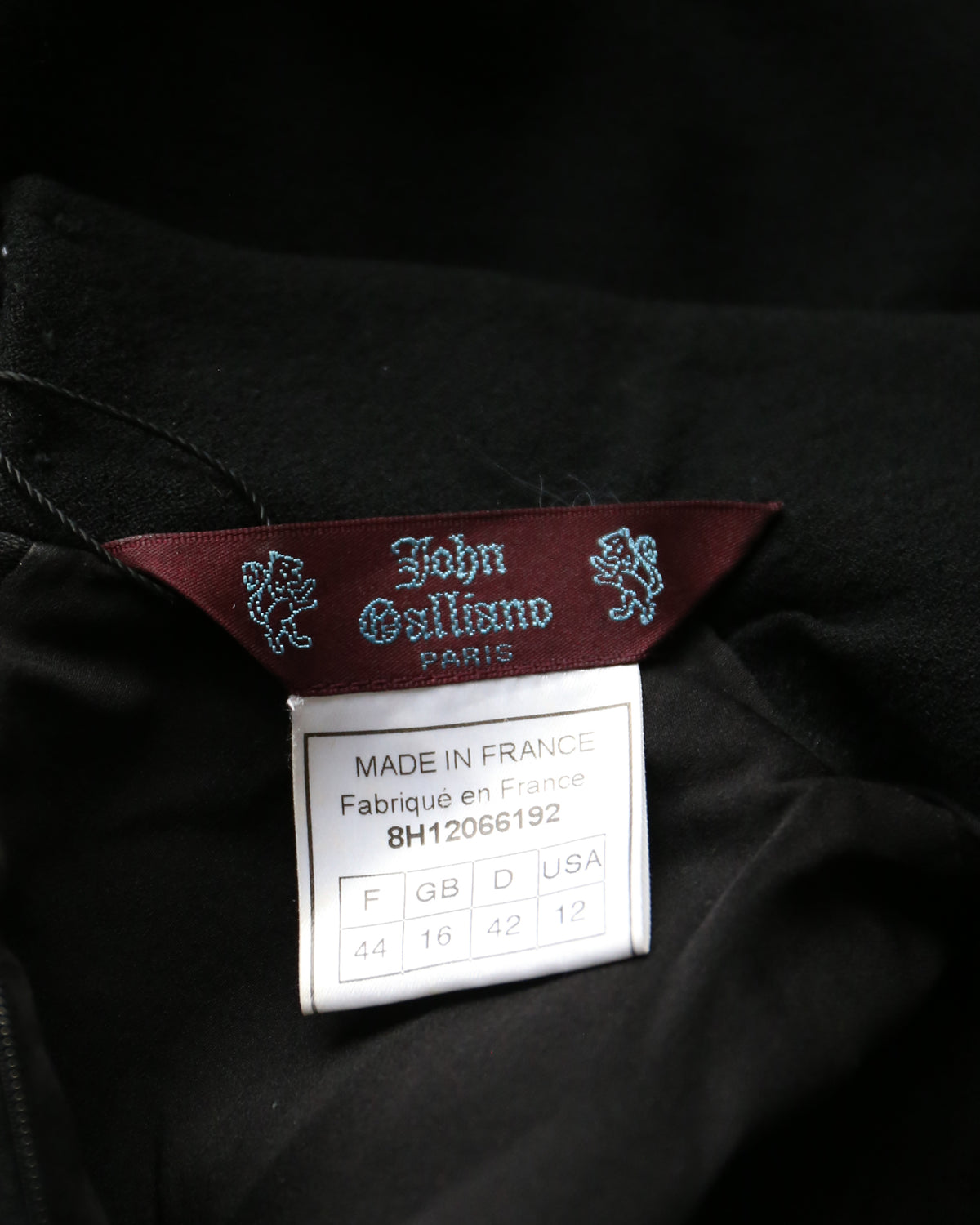 John Galliano Fall 1998 Wool Dress