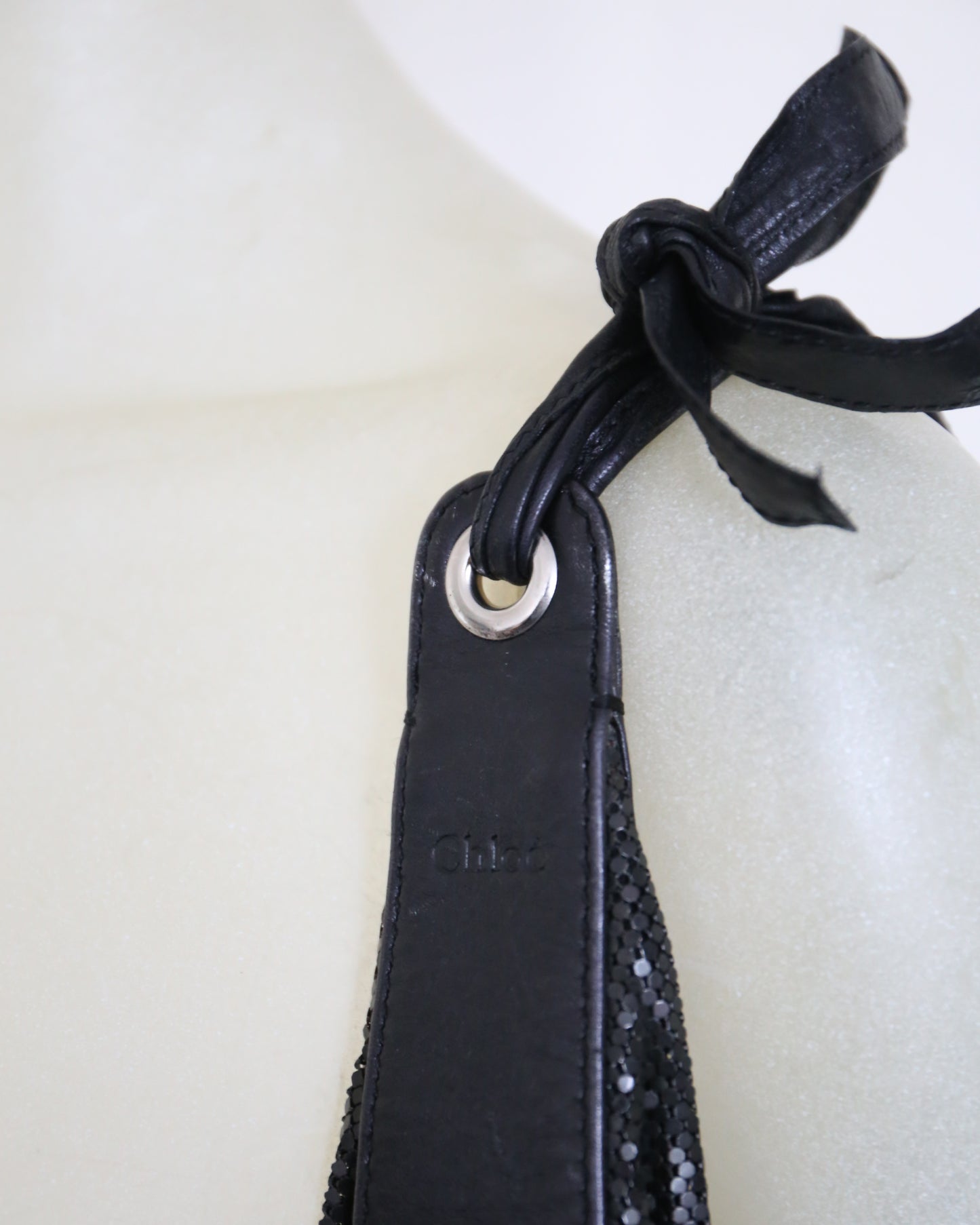 Chloé Phoebe Philo Black Chainmail Hobo Bag