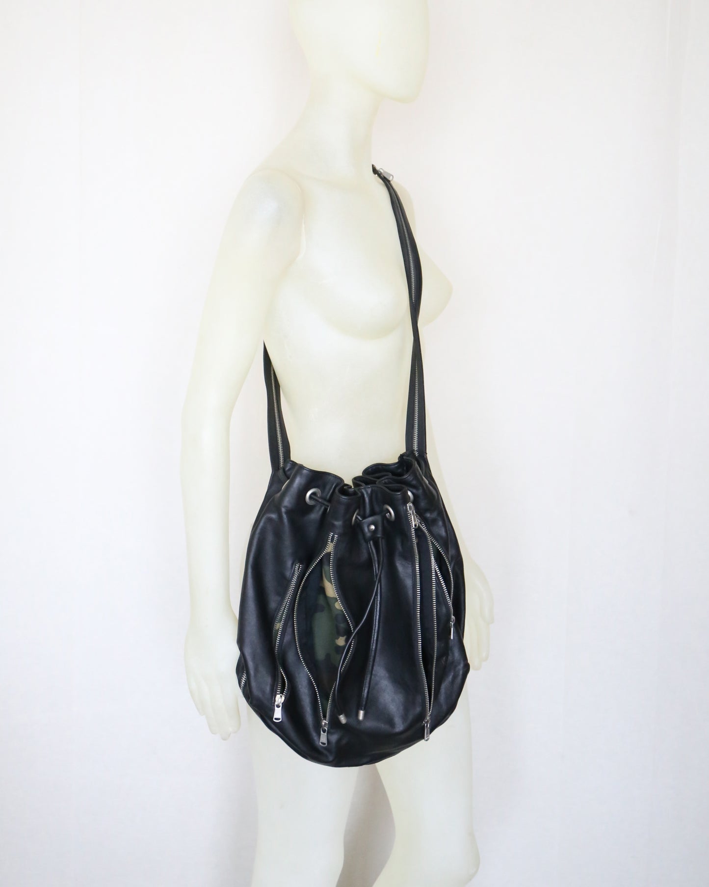 Dolce & Gabbana Leather Bag with Zippers
