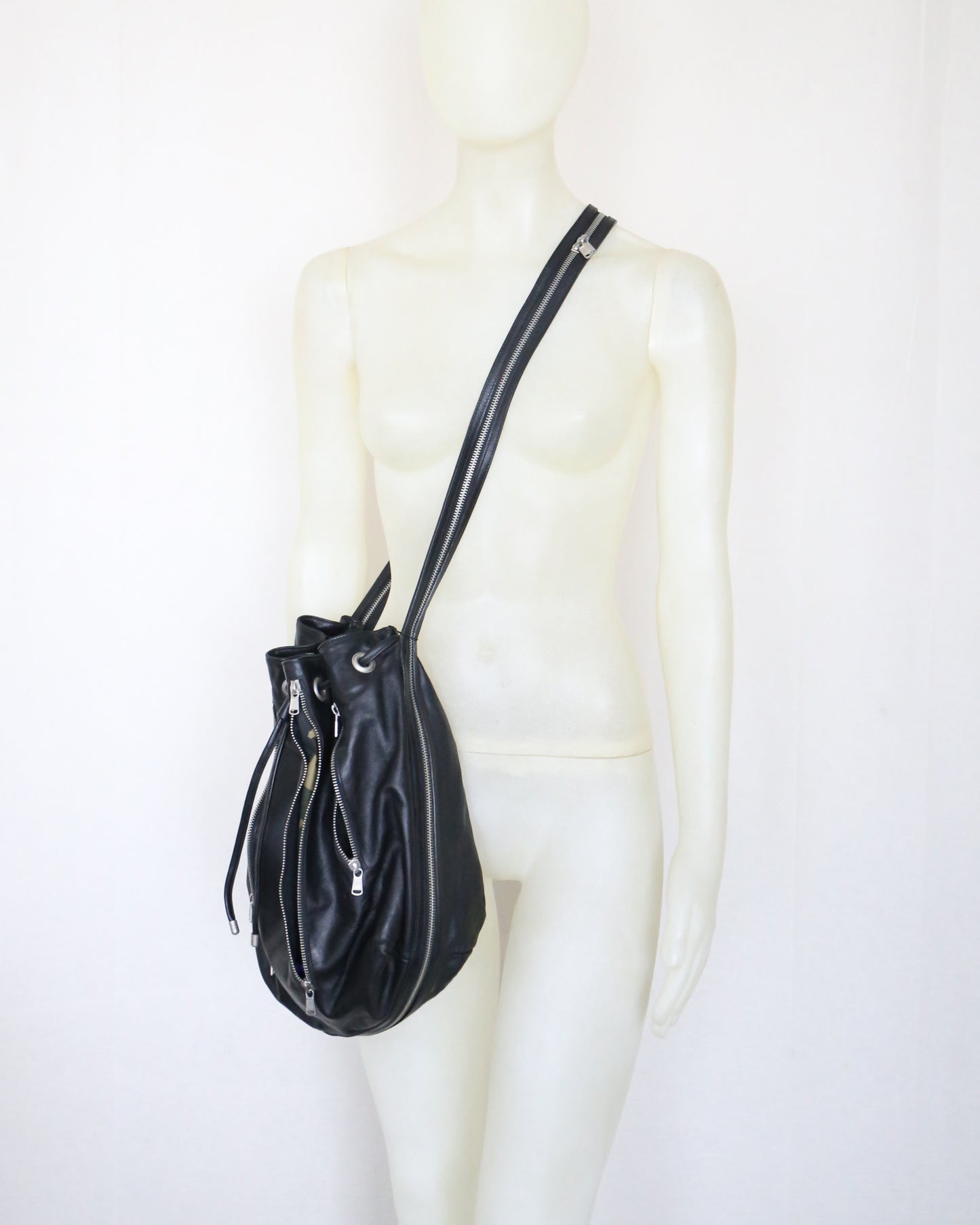 Dolce & Gabbana Leather Bag with Zippers