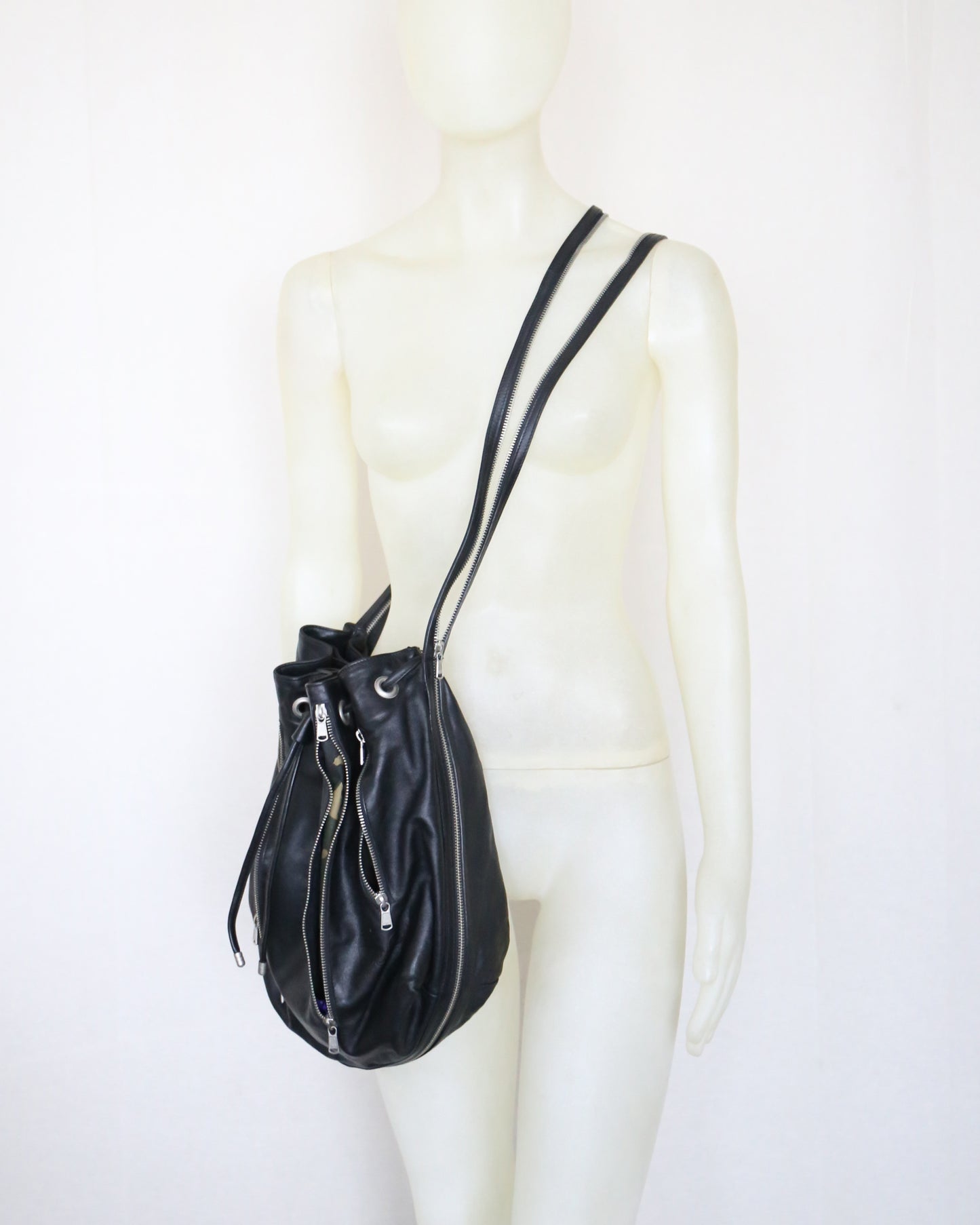 Dolce & Gabbana Leather Bag with Zippers