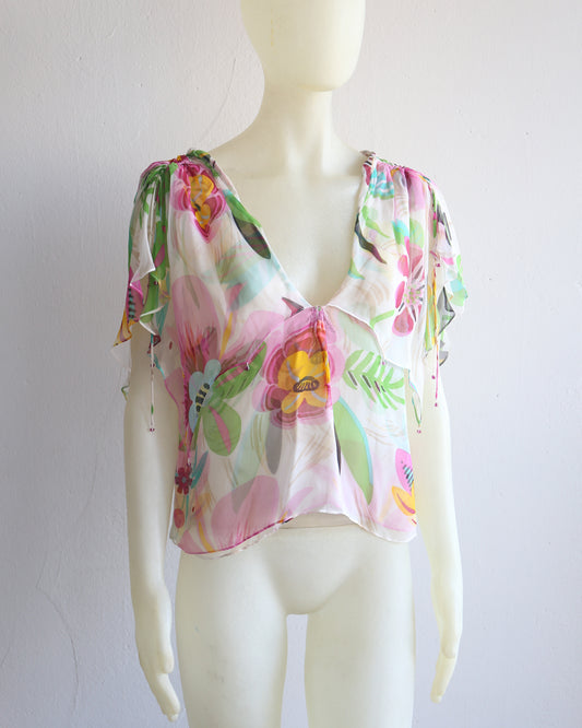 Gucci by Tom Ford Spring 1999 Silk Runway Top