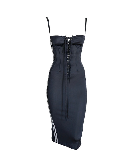 Vintage Dolce and Gabbana lace up corset dress and Jacket from the 2000s