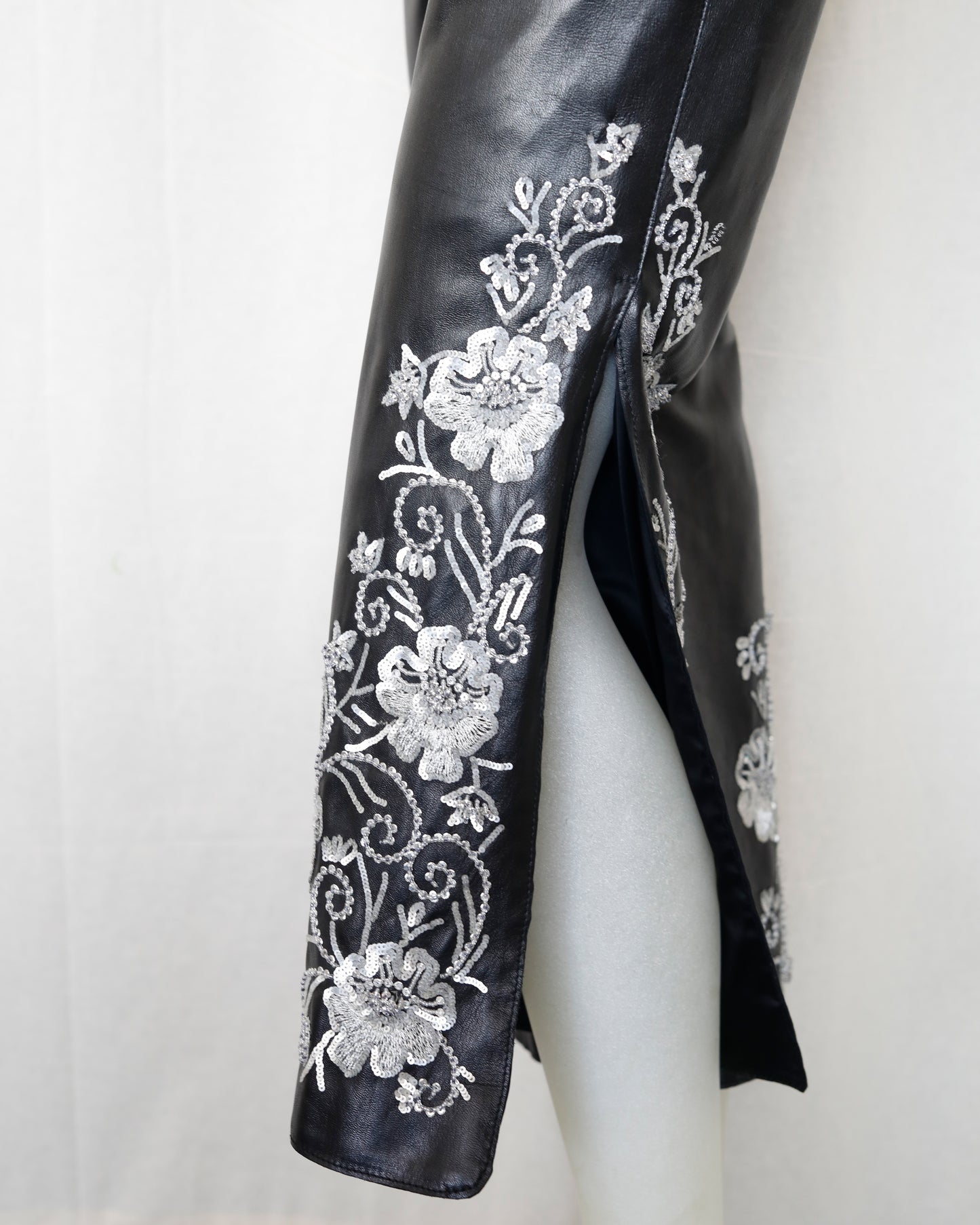 Dolce & Gabbana  FW 1999 embroided leather Pants