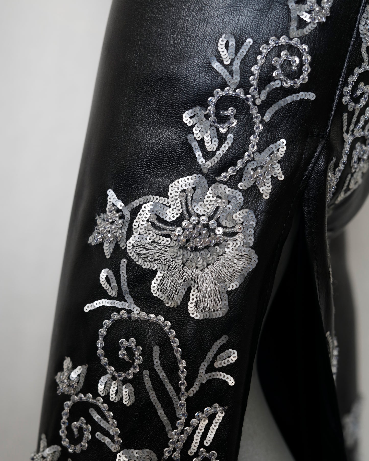 Dolce & Gabbana  FW 1999 embroided leather Pants