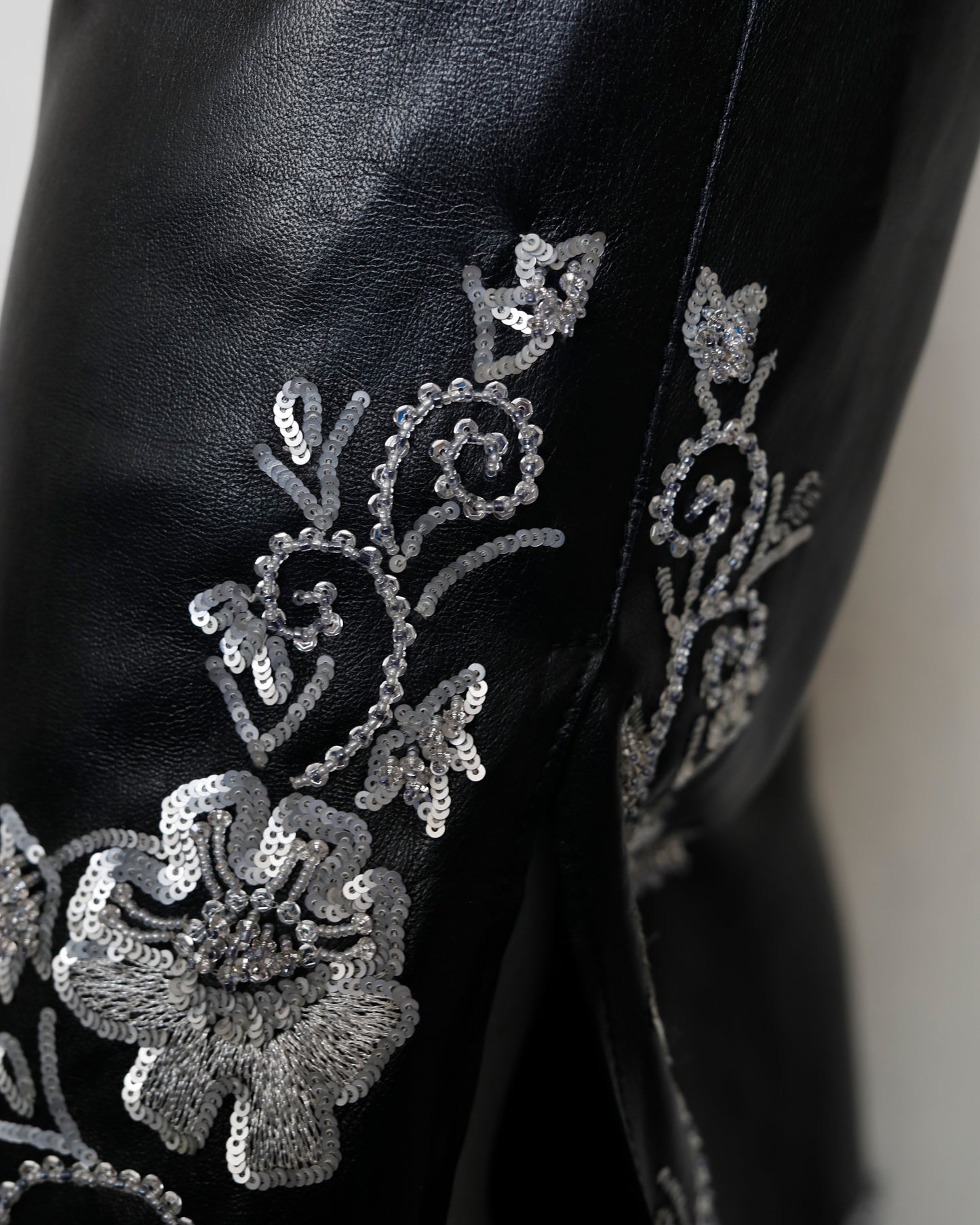 Dolce & Gabbana  FW 1999 embroided leather Pants