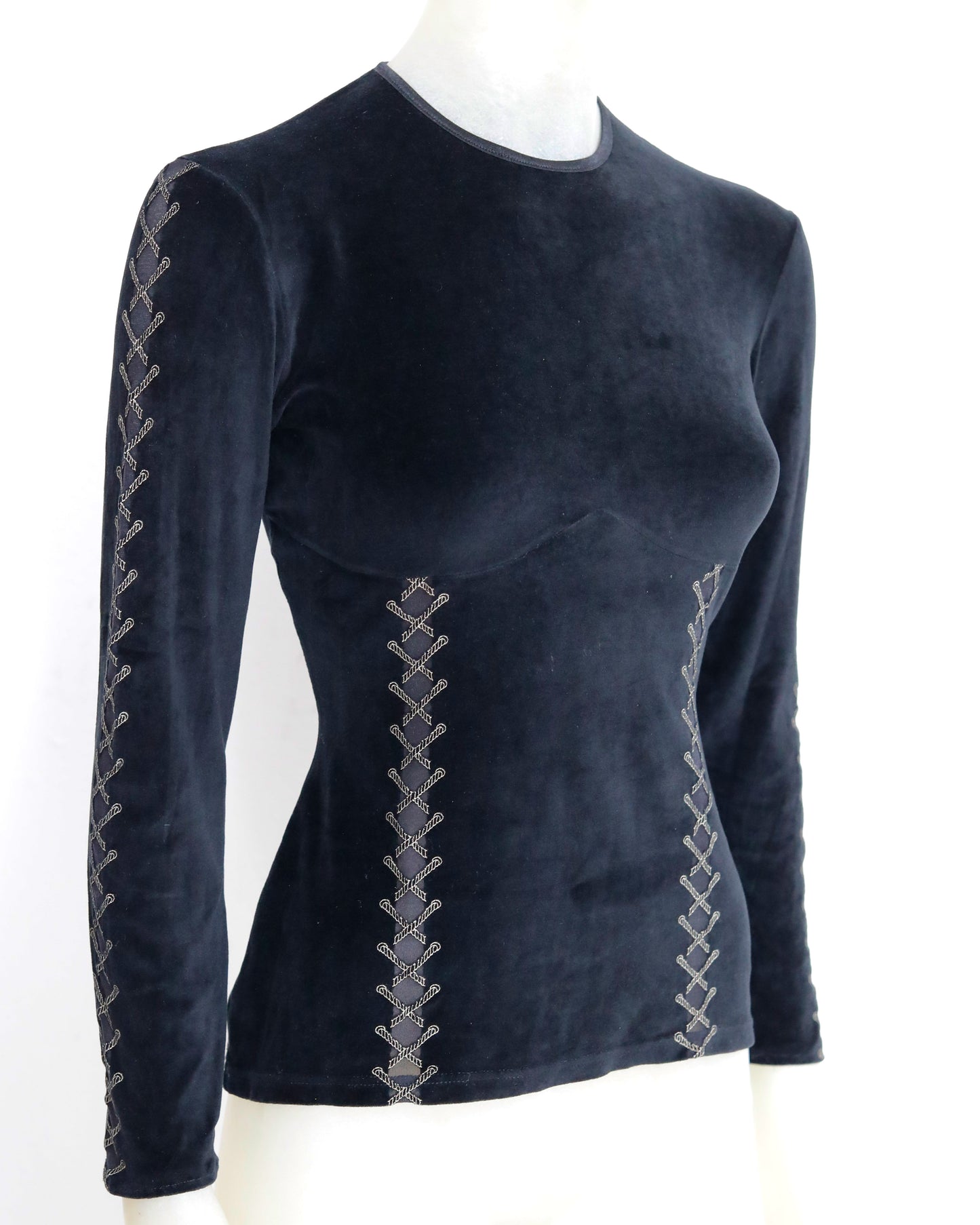 90ies Mugler Top with Lacing details
