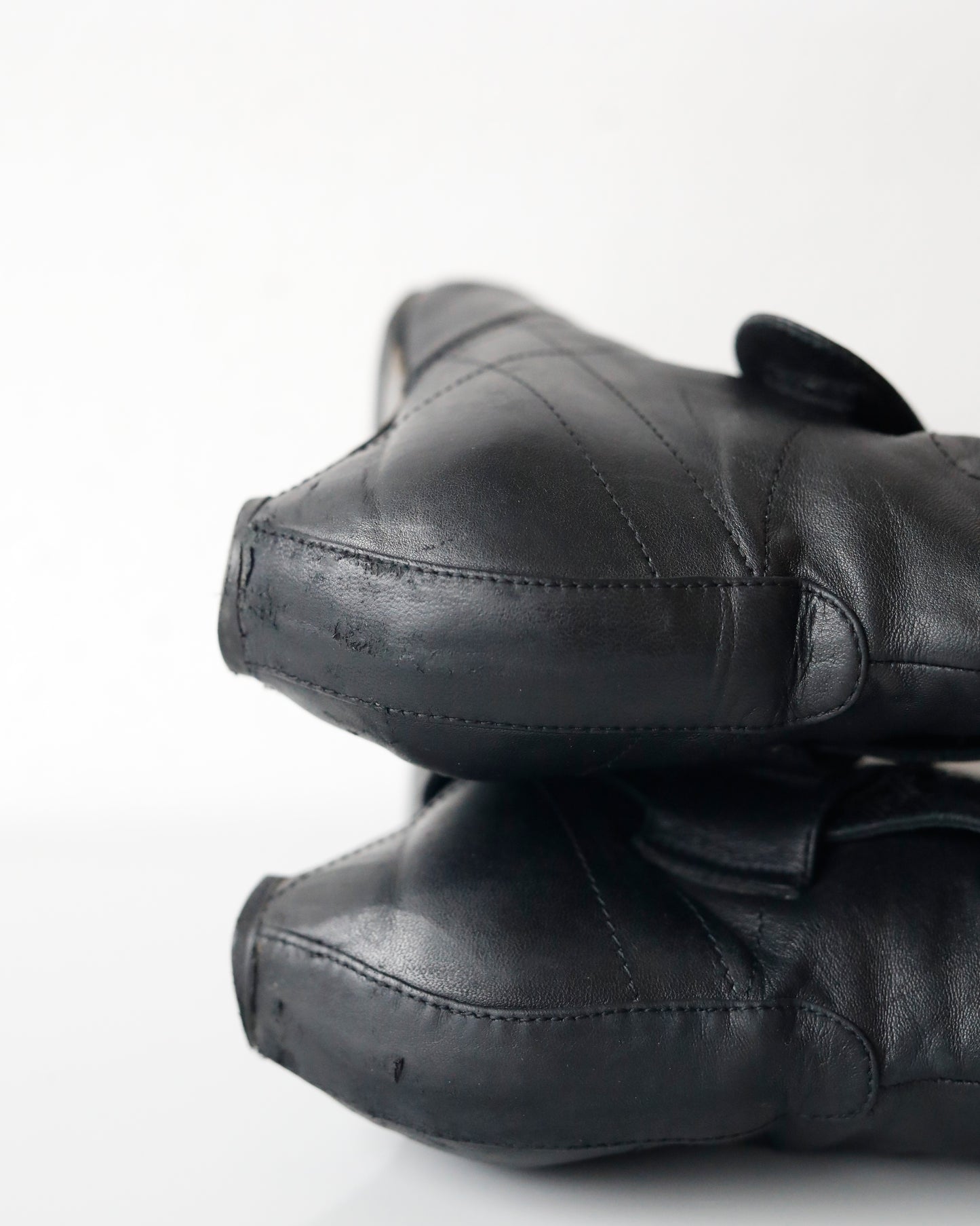 Dior by Galliano Leather Boots with lacing and velcro fasterner