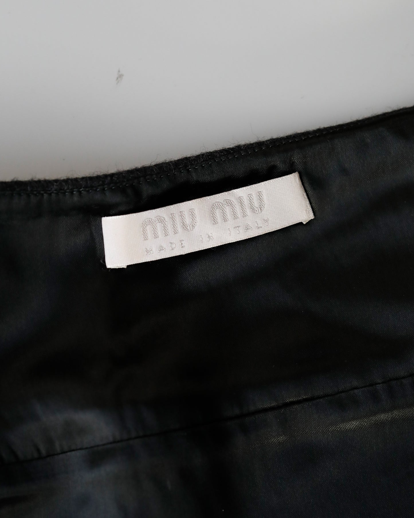 Miu Miu FW 1997 Fleece Wool Wrap Skirt