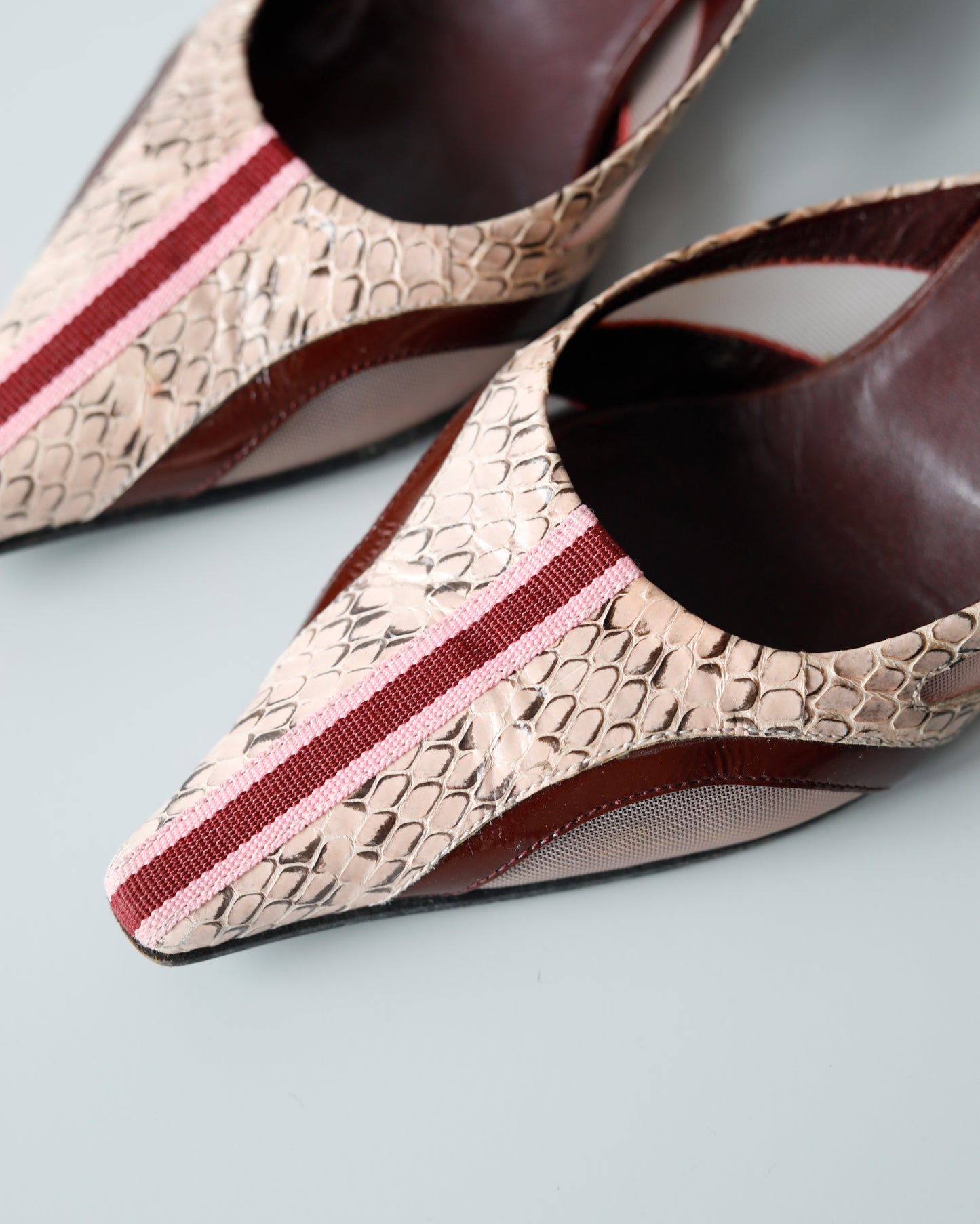 S/S 2000 Miu Miu Python Kitten Heels