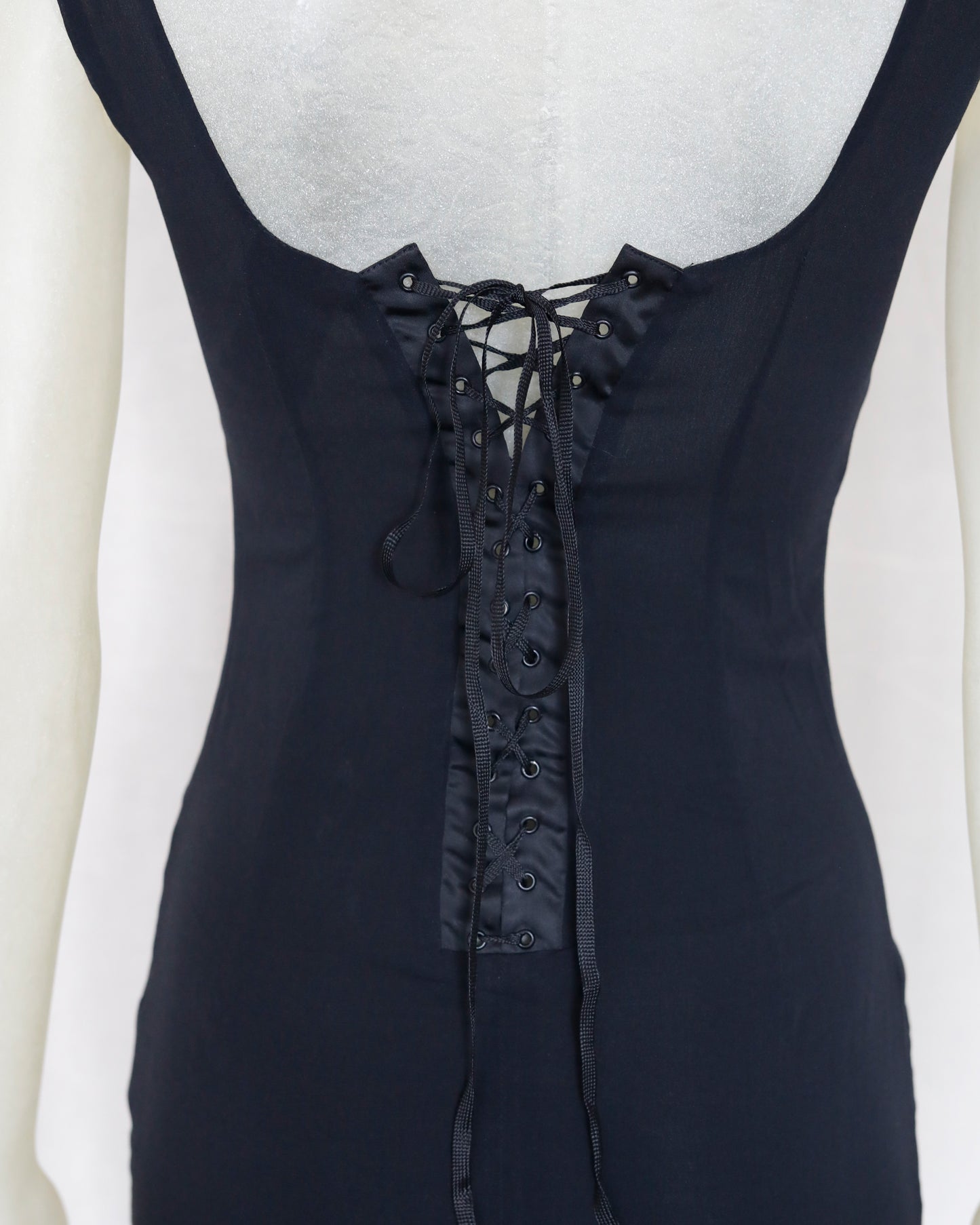 90ies Dolce & Gabbana Silk dress with lacing