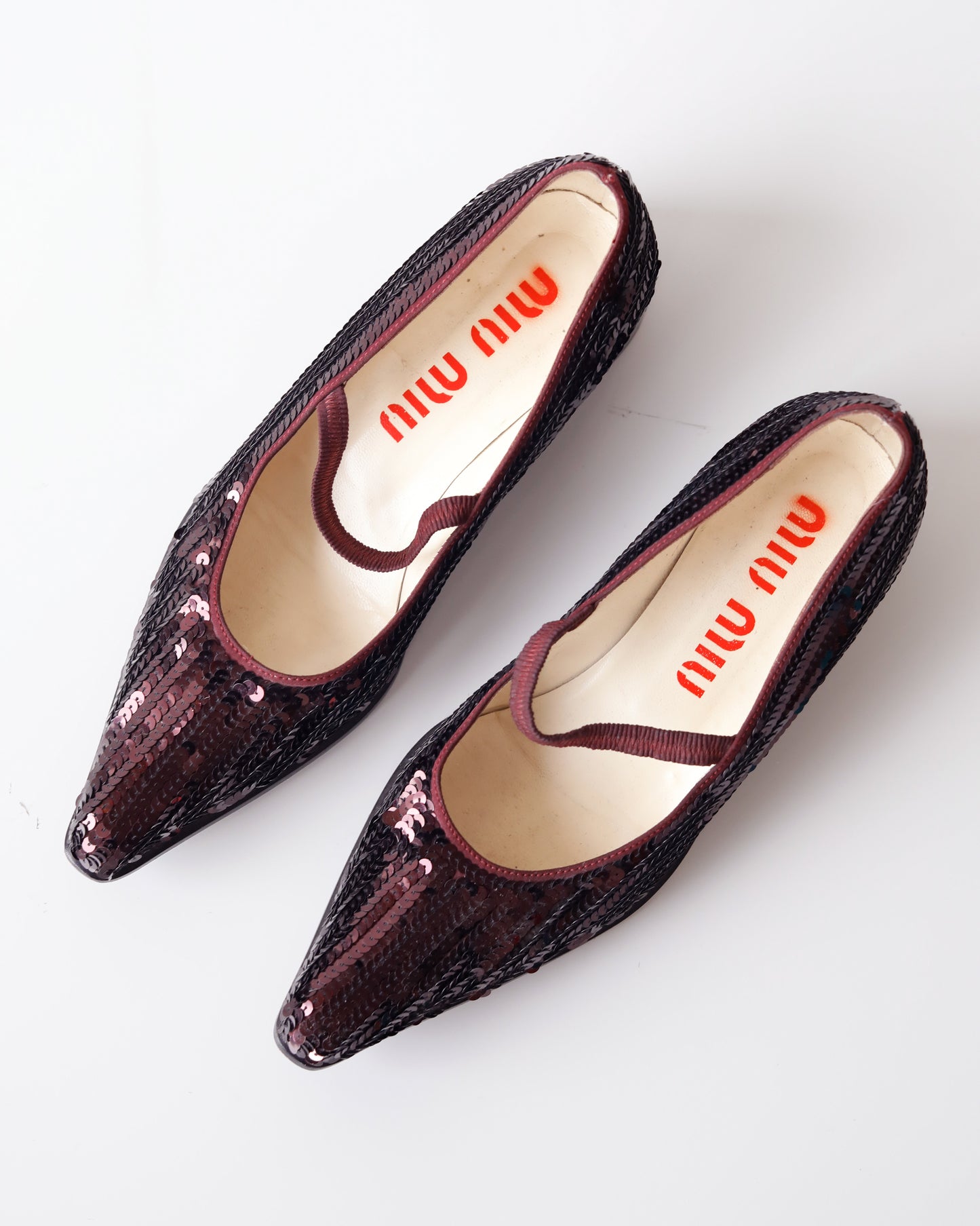 Miu Miu FW 1997 runway Ballerinas with sequins