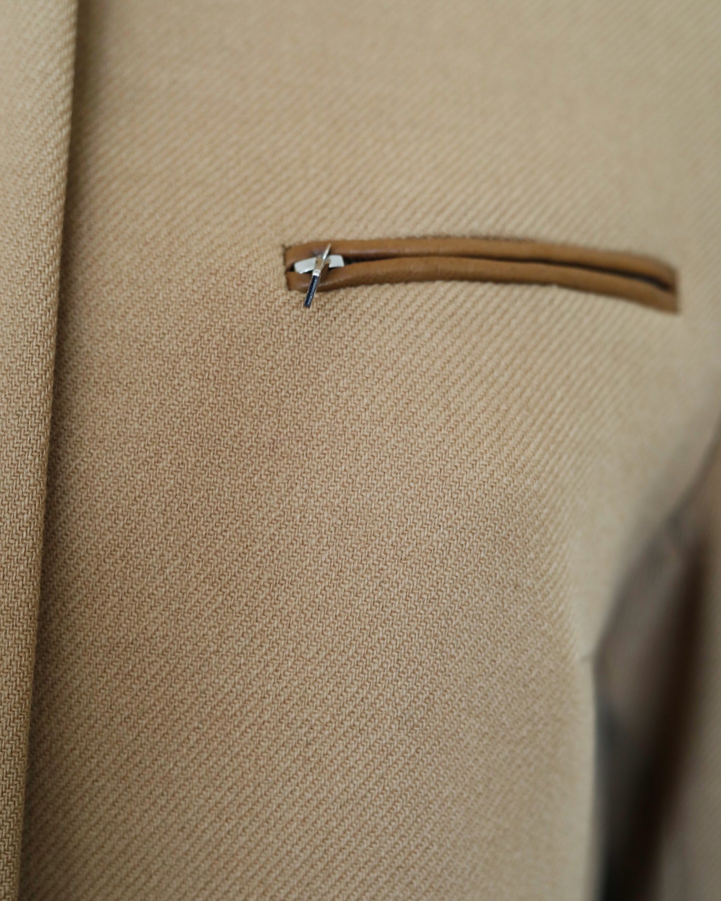 FW 1999 Prada Wool Coat with leather applications